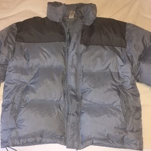 large old navy puffy down feather jacket